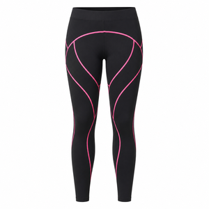Leggings de Yoga de Cintura Alta para Mujer, Color Rosa, Costuras en Contraste, Pantalones de Compresión para Entrenamiento, Gimnasio, Fitness, Deportes, Leggings a Prueba de Sentadillas - Product Image 2