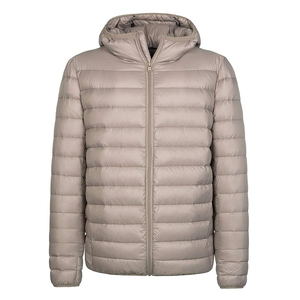 Oversized Wholesale Men's <b>Warm</b> Custom Logo Front Hooded Winter Outdoor Bubble Puffer Down Jacket - Product Image 6