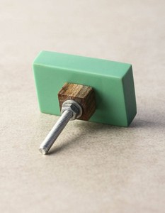 Bouton de tiroir en bois et résine écologique de luxe, fait main, pour porte d'armoire, poignée décorative en bois et résine pour meubles de maison - Product Image 2