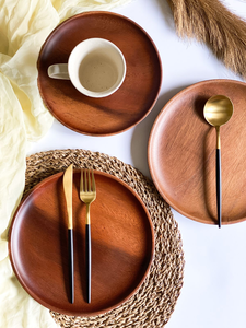 Platos de Madera Ecológicos Hechos a Mano, Estilo Clásico, Acabado Pulido, Aptos para Lavavajillas - Product Image 2