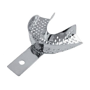 Plateau d'empreinte dentaire de qualité supérieure avec bordure M Perf. (Inférieur, D) Acier inoxydable réutilisable autoclavable orthodontique - Product Image 1