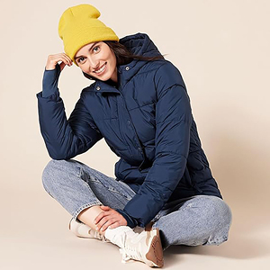 Chaqueta Acolchada con Capucha Rosa para Mujer, Abrigo Grueso de Invierno con Manga Larga - Product Image 6