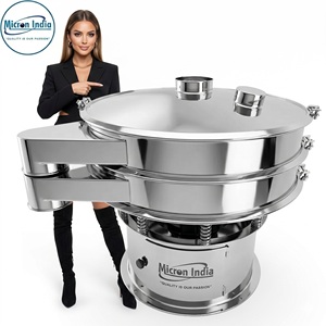 Machine de tamisage vibratoire numérique automatique en acier inoxydable Micron India avec cœur PLC, haute productivité pour le tamisage de poudre de papier et de granulés - Product Image 4