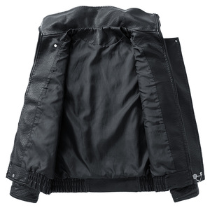 High Quality Biker Stylish Motorbike Men's <b>Sheep</b> <b>Skin</b> Leather <b>Jacket</b> Casual Zipper Front Unique Design Winter Season Reversible - Product Image 2