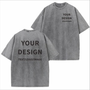 Camiseta de Hombre, Corte Regular, Estilo Casual, Lavado Ácido, 180 Gramos, Tejido de Punto, 100% Algodón, Manga Corta, Cuello Redondo, Lisa, para Personalizar con Logotipo, Estilo Urbano - Product Image 1