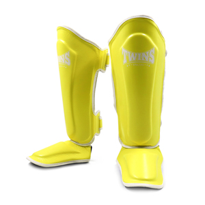 New Boxing Shin Pad For Twins Professional Fighting Training Mint <b>Green</b> Cowhide Leather White Twins Screen Printing Shin Guards - Product Image 3