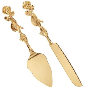Accessoires de découpe de gâteaux haut de gamme, ensemble de service de desserts en acier inoxydable pour mariages - Product Image 1