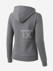 Best Sale Women's Casual Front Rhinestone Printed Hoodie Street Wear Fashion High Quality Winter Oversized - Product Image 3