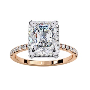 <b>Emerald</b> Cut 3.00 Carat Natural Diamond IGI Certified 14K 18K Sterling <b>Silver</b> Rose Yellow White Gold Engagement Wedding Gift - Product Image 4