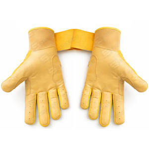 Gants de frappeur de baseball et de softball en cuir de vachette véritable personnalisés, ambidextres, fermeture Velcro, confortables pour l'entraînement - Product Image 3