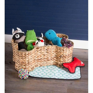 High Quality Hyacinth Pet <b>Basket</b> Dog Bone Water Hyacinth Bed and <b>Toy</b> Handmade in Vietnam Home Organizer - Product Image 3