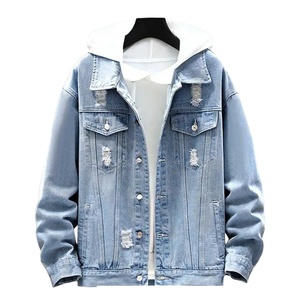 <b>Denim</b> <b>Coats</b> Jackets Men Turn Down Collar Full Sleeve Jacket Casual Regular Single Breasted Slim Fit Simple <b>Coat</b> Autumn Winter - Product Image 1