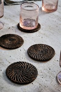 Hand Crafted Design Rattan Coaster Jute Coaster Rope Coaster Place Mats Woven Rattan Coaster Mats At very reasonable Price - Product Image 2