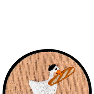 Circular Embroidered Duck <b>Patch</b> With Bread <b>Sew</b>-<b>On</b> Applique Nonwoven Felt Gift Decoration - Product Image 5