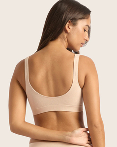 Sujetador deportivo de yoga sin costuras y sin aros para mujer, hecho a medida, de malla, spandex y poliéster, soporte medio, 160 g - Product Image 2