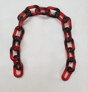Porte-clés en résine à maillons, forme irrégulière, bleu transparent, artisanat tendance - Product Image 3