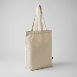Sac fourre-tout en coton uni de qualité supérieure |   Sac de courses réutilisable écologique à longue poignée |   Sac fourre-tout promotionnel pour entreprises en gros - Product Image 3