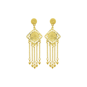 Juego de Joyería Largo de Diseño Turco en Oro Laminado de 14K, 18K y 24K al por Mayor, Conjunto de Joyería Nupcial Tradicional, Estilo Dubái, Joyería de Moda - Product Image 4