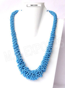 Collar de cuentas de vidrio indio hecho a mano con esmeraldas, elegante, para mujer, para bodas y fiestas, joyería de moda, colección premium al por mayor. - Product Image 6