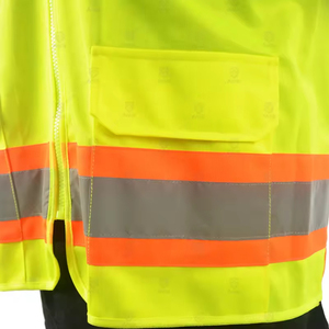 Chaleco de Seguridad Reflectante Impermeable ANSI Clase 2 OEM ODM, con Luz LED Intermitente, Alta Visibilidad, Ropa de Seguridad Industrial, Logotipo Personalizado - Product Image 4