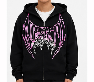 เสื้อฮู้ดดีไซน์เนอร์สีดำสุดหรูสำหรับผู้ชาย ผ้าฝ้ายพรีเมียม สไตล์สตรีทแวร์ เสื้อสเวตเชิ้ตลำลอง แฟชั่นฮู้ดดี้ ใส่ได้ทุกวัน - Product Image 1
