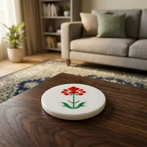 Trending Premium Natural <b>Marble</b> <b>Coaster</b> Set Waterproof Heat Resistant Drink <b>Coasters</b> for Home Kitchen Restaurant Cafe and Table - Product Image 3