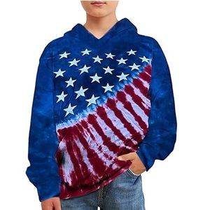 Dernier style – Sweat à capuche thermique épais pour enfants, motif tie-dye gaufré, pour hommes, enfants, bébés garçons et nourrissons - Product Image 1
