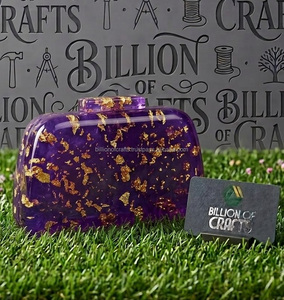 Bolso de Fiesta de Resina Estilo Boutique, Clutch de Diseño con Asa de Cuentas y Correa de Cadena, Cartera de Noche Premium, Bolso de Moda para Boda y Novia - Product Image 3