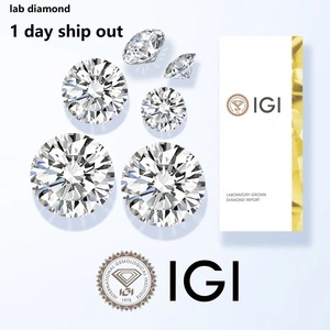 Diamante Sintético Redondo Suelto Cultivado en Laboratorio 0.3ct 0.5ct 1ct 2ct 3ct Color DEF VS VVS HPHT CVD Certificado Piedra Blanca Sintética para Joyería - Product Image 4