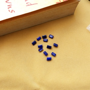 12 Piezas de Piedras Preciosas de Lapislázuli Natural Pulido, Corte Baguette Azul Real, 4x6mm, Calibradas, Piedras Sueltas para Joyería - Product Image 3