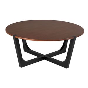 Tavolino da Caffè in Legno Massello di ACACIA Colore Marrone e Nero - Product Image 6