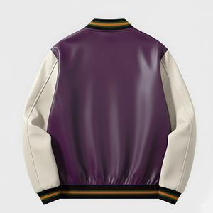 Chaquetas Varsity de Invierno para Hombre, Color Personalizado, Estilo Urbano, Cuello Alto, Cierre de un Solo Botón - Product Image 2