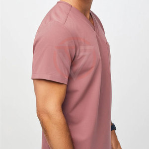 2026 Factory Professional Made <b>Scrub</b> <b>Uniform</b> Shorts Sleeves V-Neck Collar Side Pockets <b>Scrub</b> <b>Uniform</b> For Men - Product Image 4