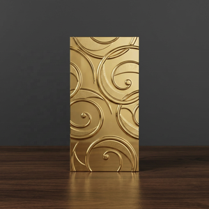 Carreaux de miroir en céramique décoratifs polis et émaillés, carreaux de mur en verre de troisième cuisson dorés et argentés, design de créateur, meilleur prix - Product Image 3