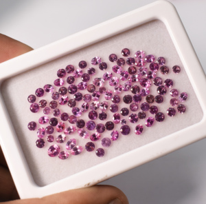 Saphir rose naturel, formes ronde et ovale, taille variée, non chauffé et non traité, pierres précieuses en vrac pour la création de bijoux - Product Image 2