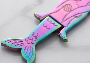 Mermaid Design Stainless Steel Spoons Set <b>Long</b> Handle <b>Mirror</b> Finish Rose <b>Gold</b> Plated Creative Cartoon Tea Spoon Party Use - Product Image 2