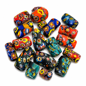 Conifer Handcrafted Millefiori Glass Beads Assorted <b>Floral</b> Pattern Lampwork Beads <b>Box</b> for Jewelry Making Crafts Necklace - Product Image 1