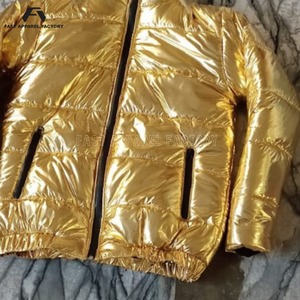 Veste dorée de qualité supérieure pour hommes et femmes, veste en duvet respirante à séchage rapide, confortable, service OEM. - Product Image 6