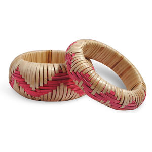 Joyería para mujer, brazaletes pequeños y grandes, pulseras de ratán trenzado, muy vendidas. - Product Image 1