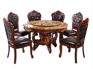 Ensemble de table à manger ovale extensible et pliable en bois massif moderne avec chaises pour salle à manger et atelier - Product Image 2