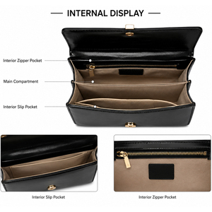 Sac à main de mode pour femme de la marque originale Gorfai, avec bandoulière en chaîne métallique et compartiment intérieur, personnalisable - Product Image 5
