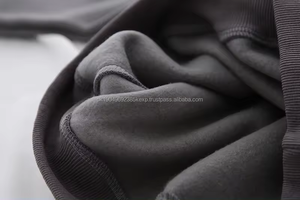 Personalizado de cuello alto de gran tamaño de lana y engrosamiento de moda letras de impresión gruesa Vintage sudaderas hombres - Product Image 3