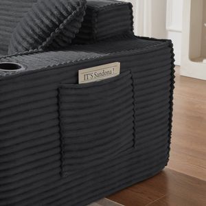 Divano Moderno a 3 Posti Senza Struttura per Spazi Compatti, Facile da Usare e Senza Necessità di Montaggio, Ideale per Appartamenti e Uffici - Product Image 5