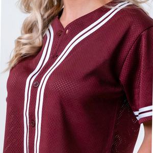 Camiseta de béisbol con logotipo personalizado de alta calidad, estilos de manga corta con dos botones para hombres y mujeres, incluidas camisetas de Softbol - Product Image 4
