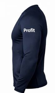 Custom Logo <b>Men</b> Rash Guard Solid Long Sleeve O-Neck Compression <b>Shirt</b> for Gym, Surfing & Swimming - Product Image 2