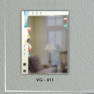 Complemento contemporáneo y elegante para cualquier habitación con este espejo decorativo con diseño de ranura en V y borde biselado. - Product Image 1