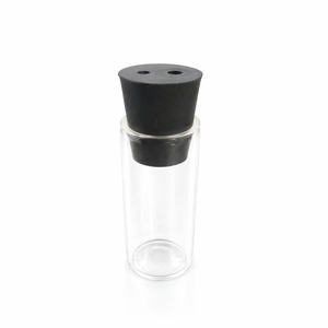 Bouteille de lavage de gaz en verre borosilicate 3.3 Drechsel G027-00-00-Z, bulleur de gaz de laboratoire avec bouchon à 2 trous - Product Image 2