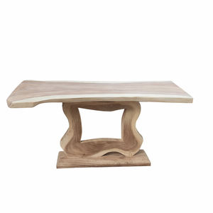 Mesa Consola Moderna de Madera Sólida Premium, Ecológica, Duradera, con Patas Esculpidas Únicas, Muebles de Madera Suar Natural para Hotel o Villa - Product Image 1