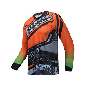 Maillot de Ciclismo de Manga Larga, Color Verde Neón, Negro, Rosa y Gris, de Secado Rápido, de Poliéster, para Todas las Estaciones, para Motociclismo - Product Image 5