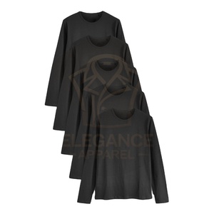 Chemises à manches longues pour adultes, noires, anti-rides, respirantes, de qualité supérieure, faciles à porter, service OEM ODM, collection automne. - Product Image 1